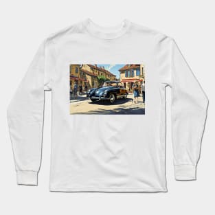 Porsche 356 in a french village Long Sleeve T-Shirt
